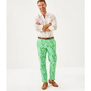 NWT MENS Lilly Pulitzer Mizner Stretch Pants Cool Mint Catchin Rays
